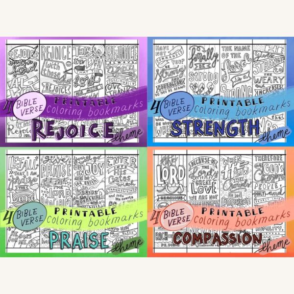 Christian Coloring Bookmarks