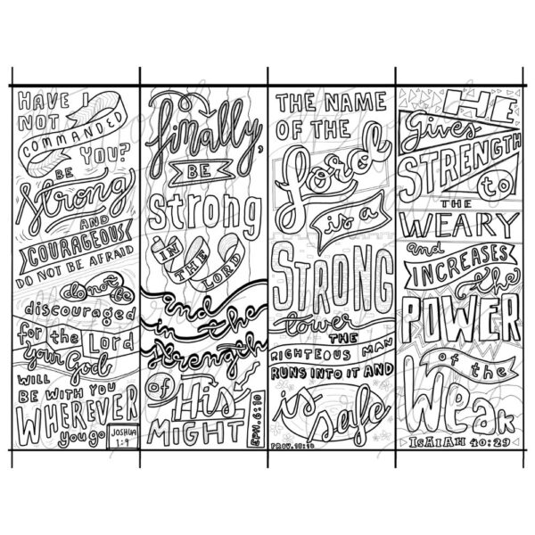 16 Christian Coloring Bookmarks - Printable Bible Verse Bookmarks