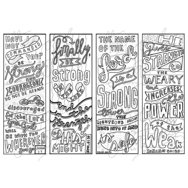 16 Christian Coloring Bookmarks - Printable Bible Verse Bookmarks